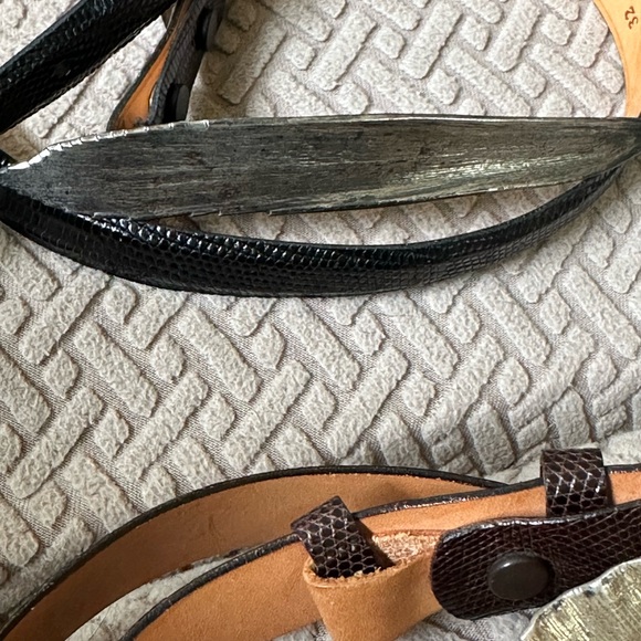 Mignon Faget Silver Leaf Buckle Belt - Picture 2 of 3